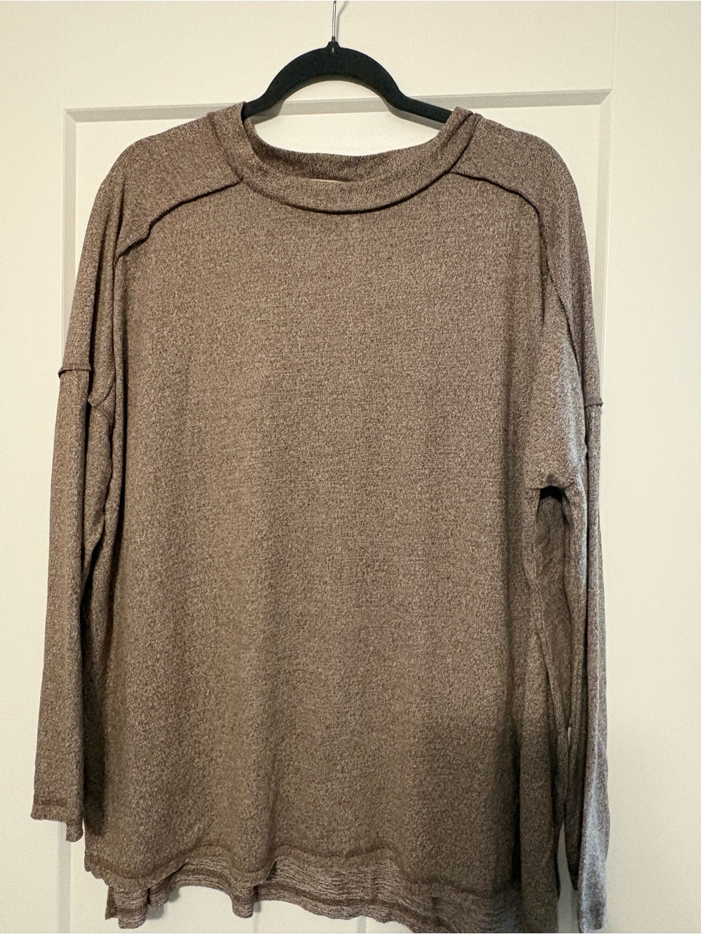 Women’s Brown Casual Crewneck Sweater
